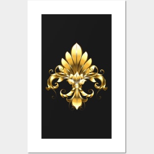 Golden Fleur de Lis Posters and Art